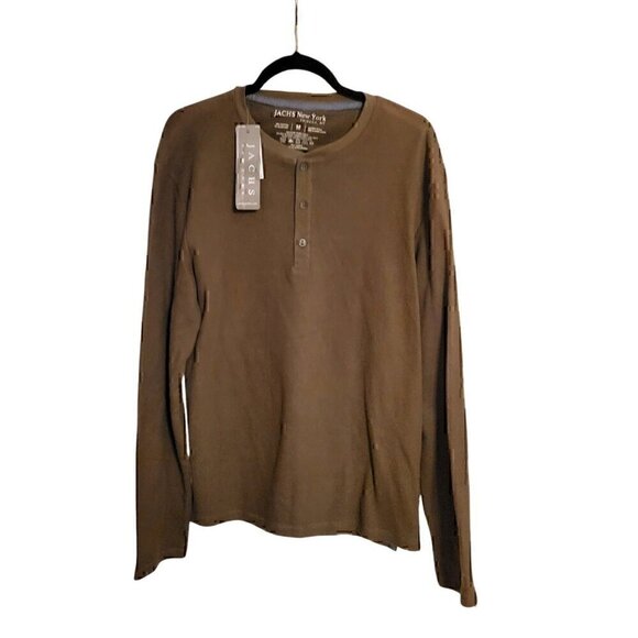 Jachs New Yorkl Henley Brown Sweater Men's Size Medium  NWT - Picture 3 of 6